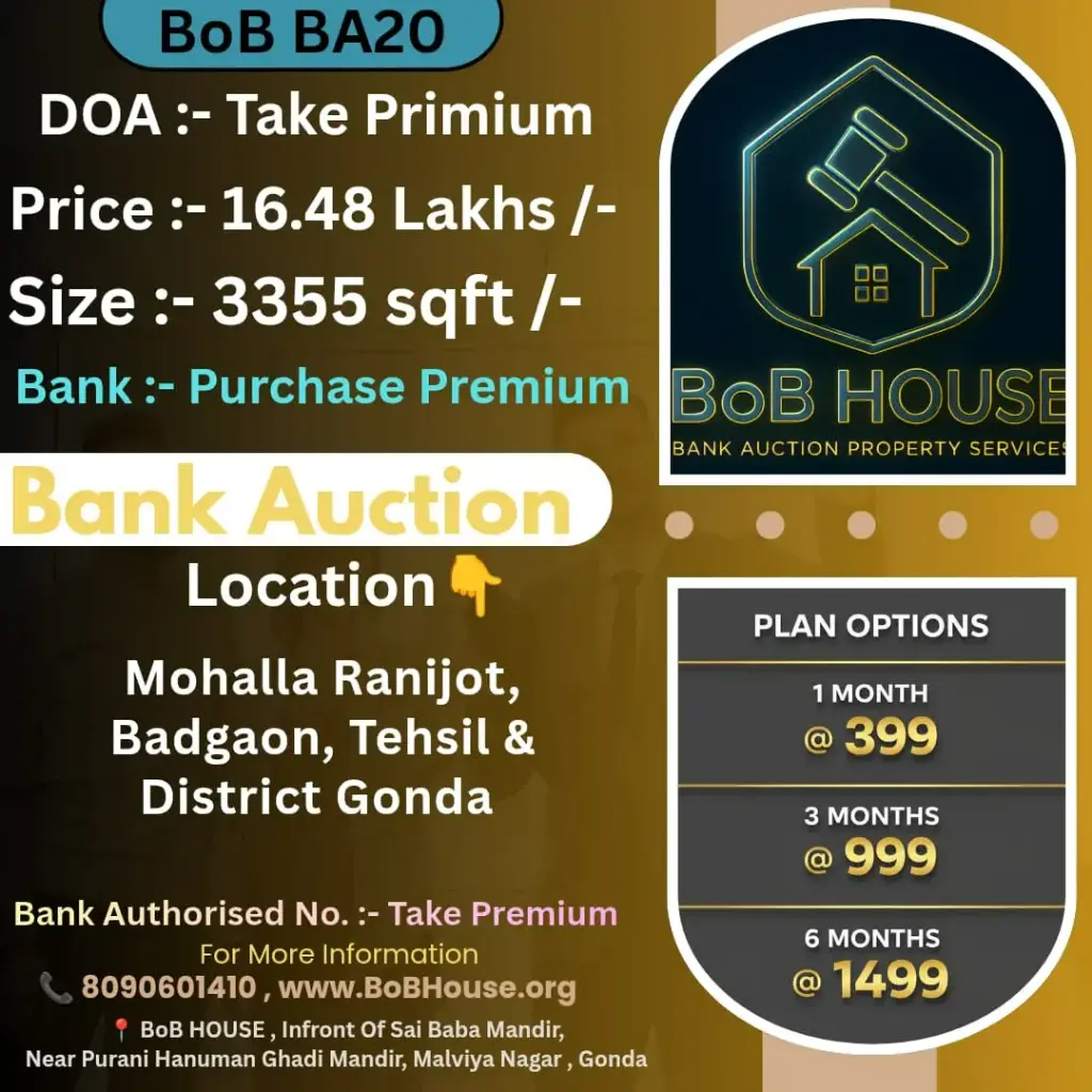 BoB BA20 3355 SQFT , RANIJOT, GONDA