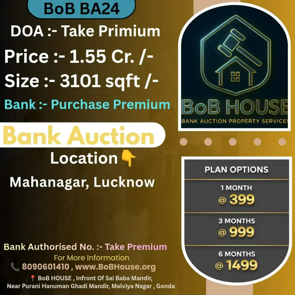 BoB BA24 , 3101 SQFT , MAHANAGAR LUCKNOW