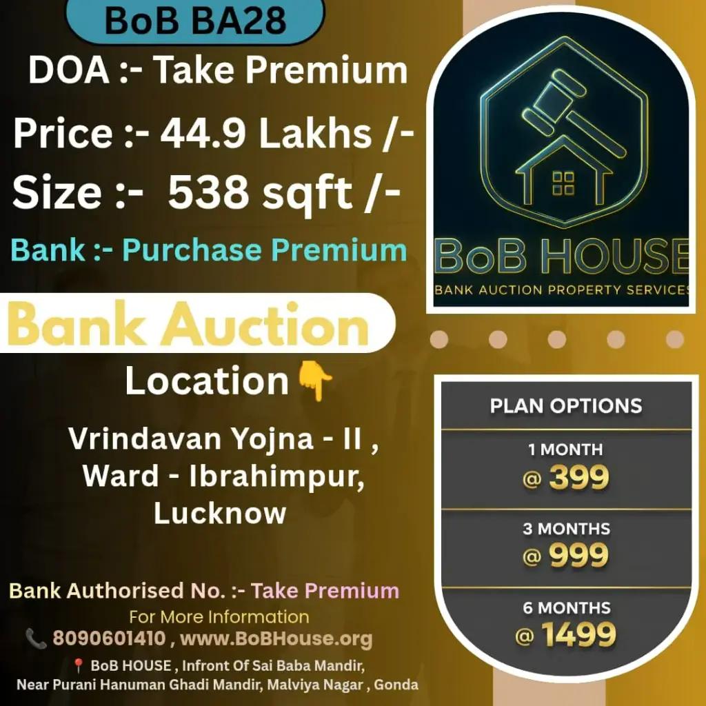 BoB BA28 , 538 SQFT , IBRAHIMPUR, LUCKNOW