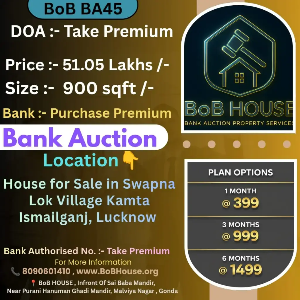 BoB BA45 , 900 SQFT , ISMAILGANJ , LUCKNOW