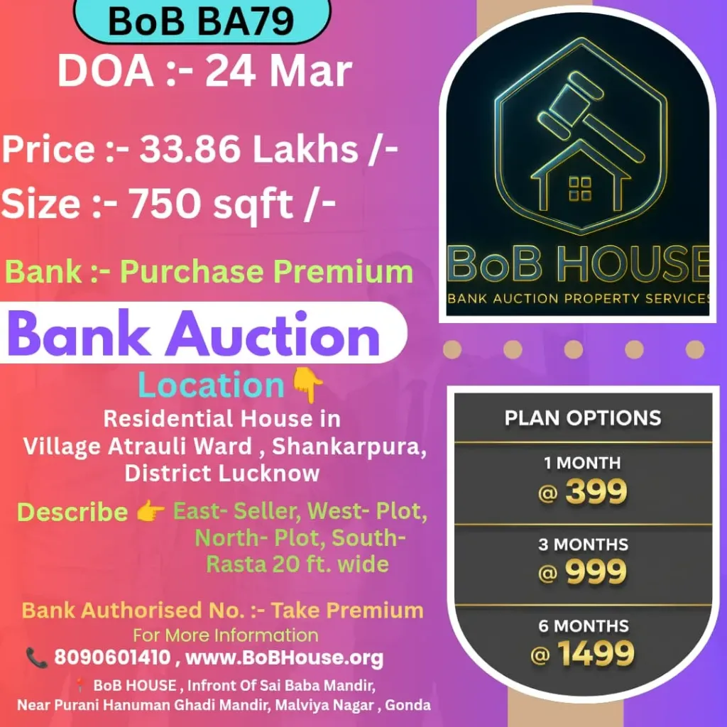 BoB BA79 , 750 SQFT , SHANKARPURWA , LUCKNOW