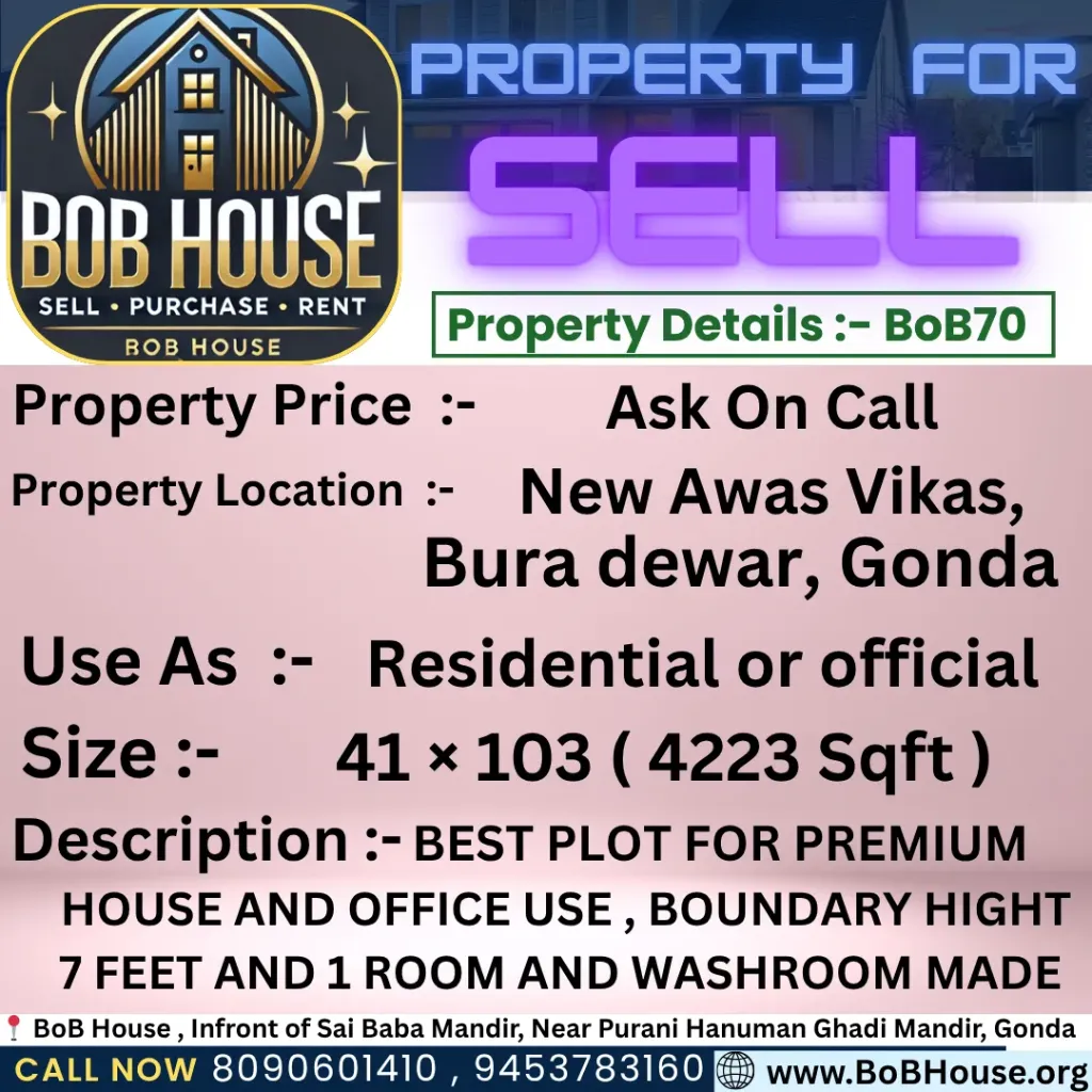 BoB70 , 4223 Sqft Residential Plot Available On Sell , Touch With Awas Vikas , Bura dewar , Gonda