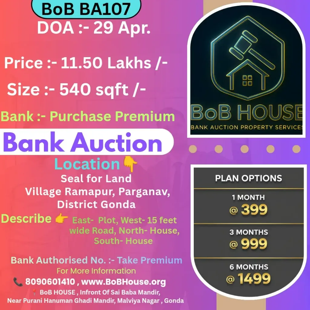 BoB BA107 , 540 SQFT , RAMAPUR , GONDA