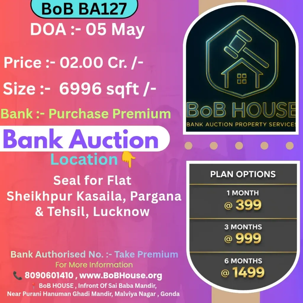 BoB BA127 , 6996 SQFT , SHEKHPUR KASAILA , LUCKNOW