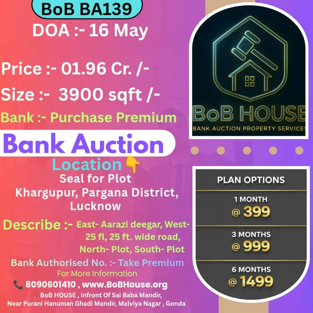 BoB BA139 , 3900 SQFT , KHARGUPUR , LUCKNOW