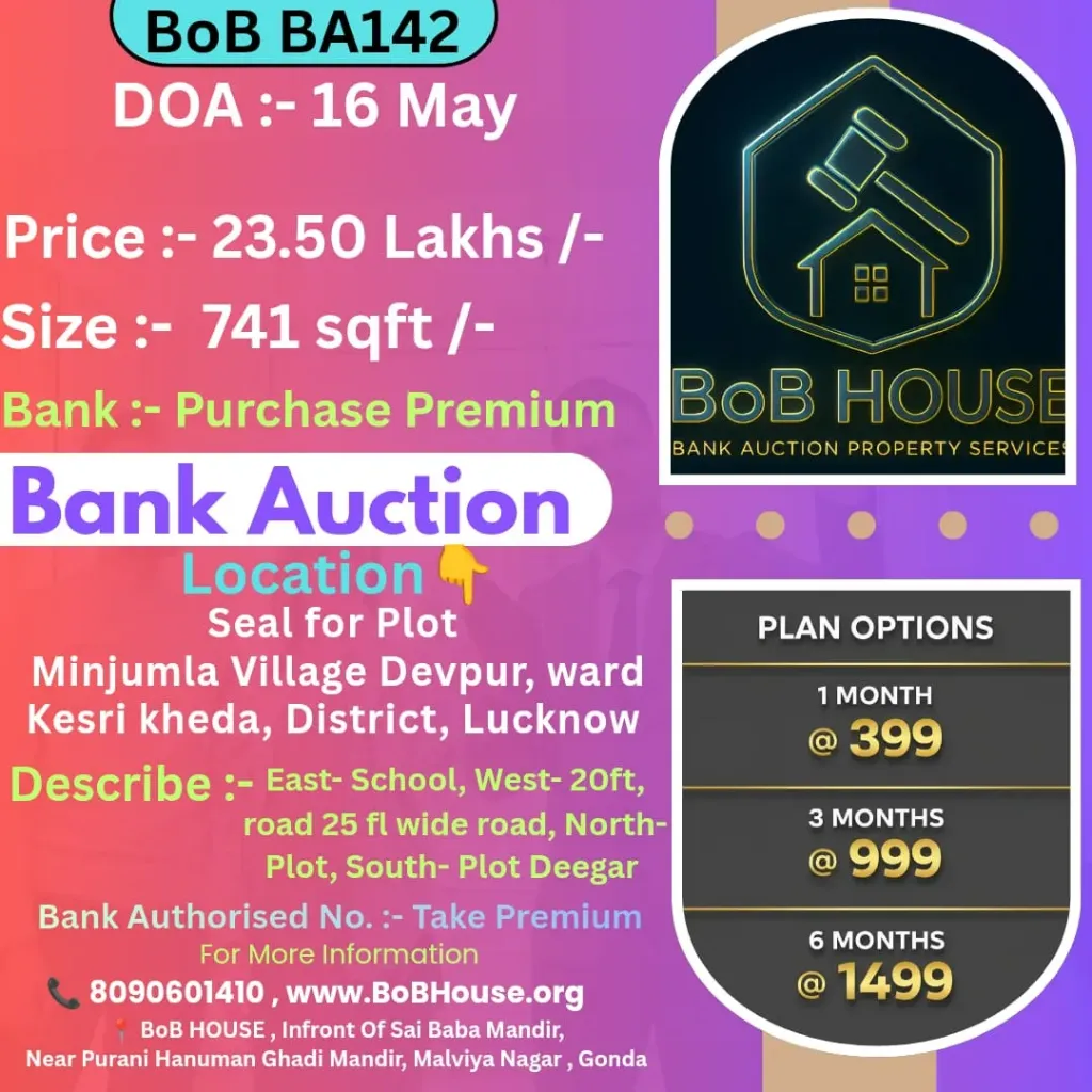 BoB BA142 , 741 SQFT , KESRI KHEDA , LUCKNOW