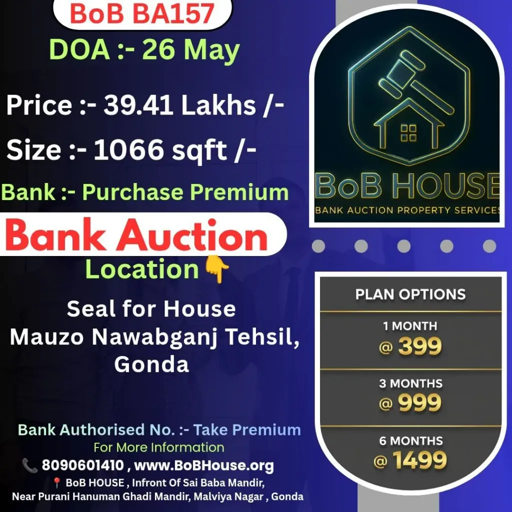 BOB BA157 , 1066 SQFT , MAUZO NAWABGANJ , GONDA