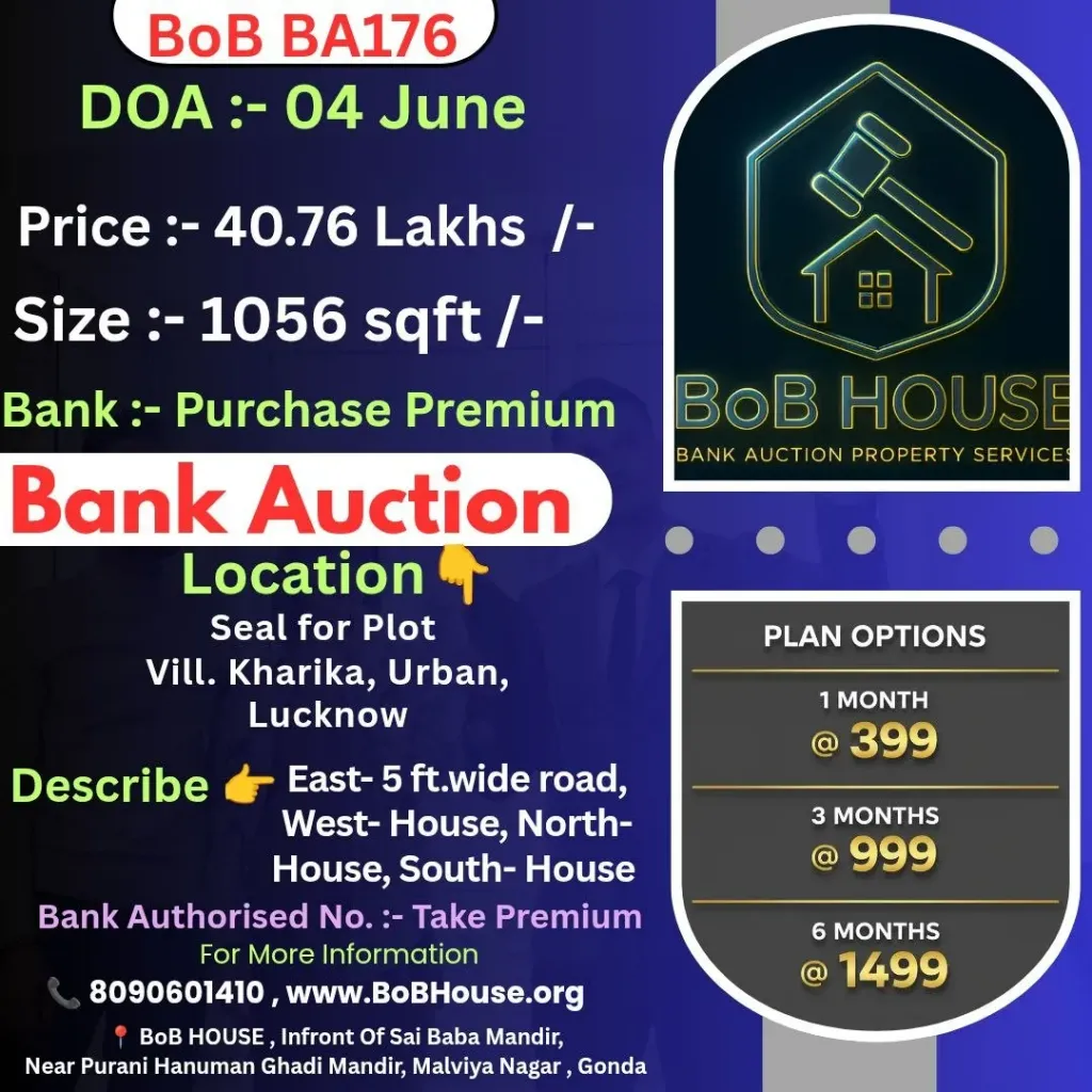 BOB BA176 , 1056 SQFT , KHARIKA URBAN , LUCKNOW