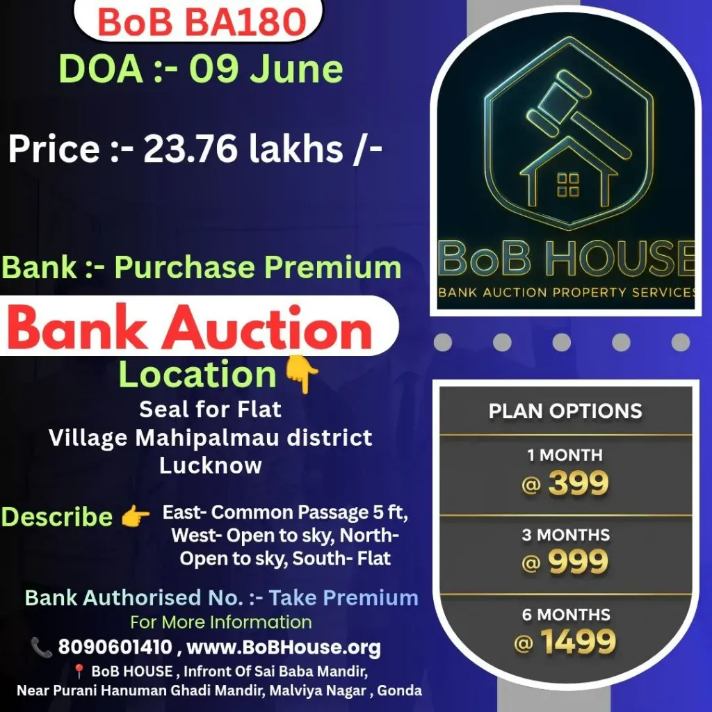BOB BA180 , MAHIPALMAU , LUCKNOW