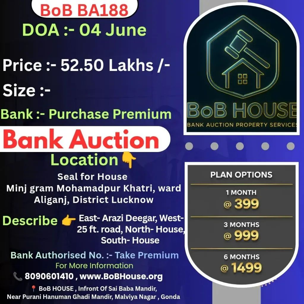 BOB BA188 , MOHAMADPUR KHATRI ALIGANJ , LUCKNOW