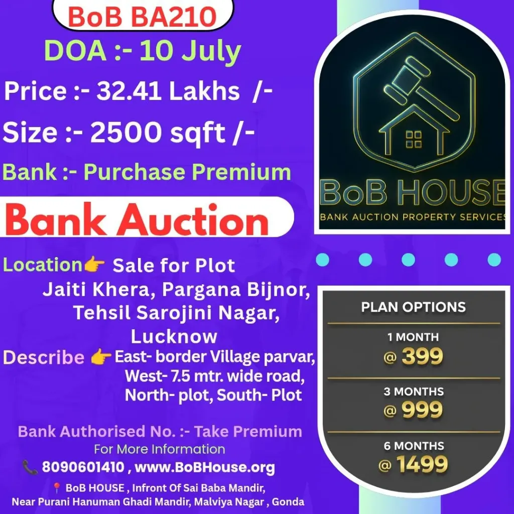 BoB BA210 , 2500 SQFT , SAROJINI NAGAR , LUCKNOW