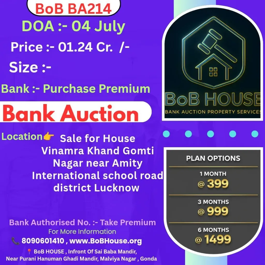 BoB BA214 , VINAMRA KHAND GOMTI NAGAR , LUCKNOW