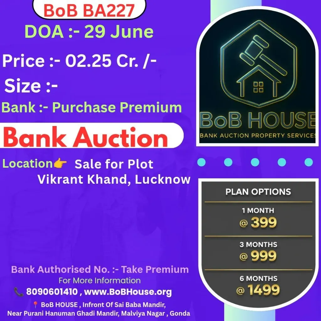 BoB BA227 , VIKRANT KHAND , LUCKNOW