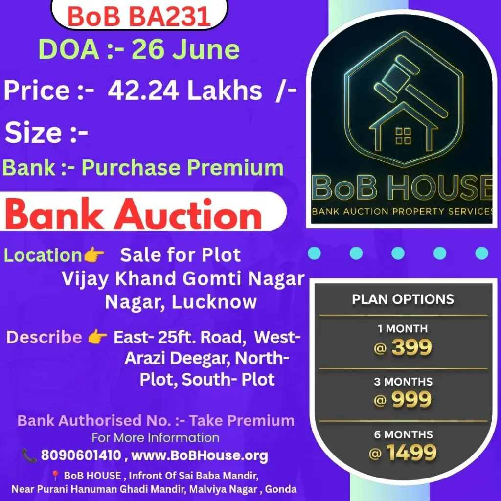 BoB BA231 , VIJAY KHAND GOMTI NAGAR , LUCKNOW