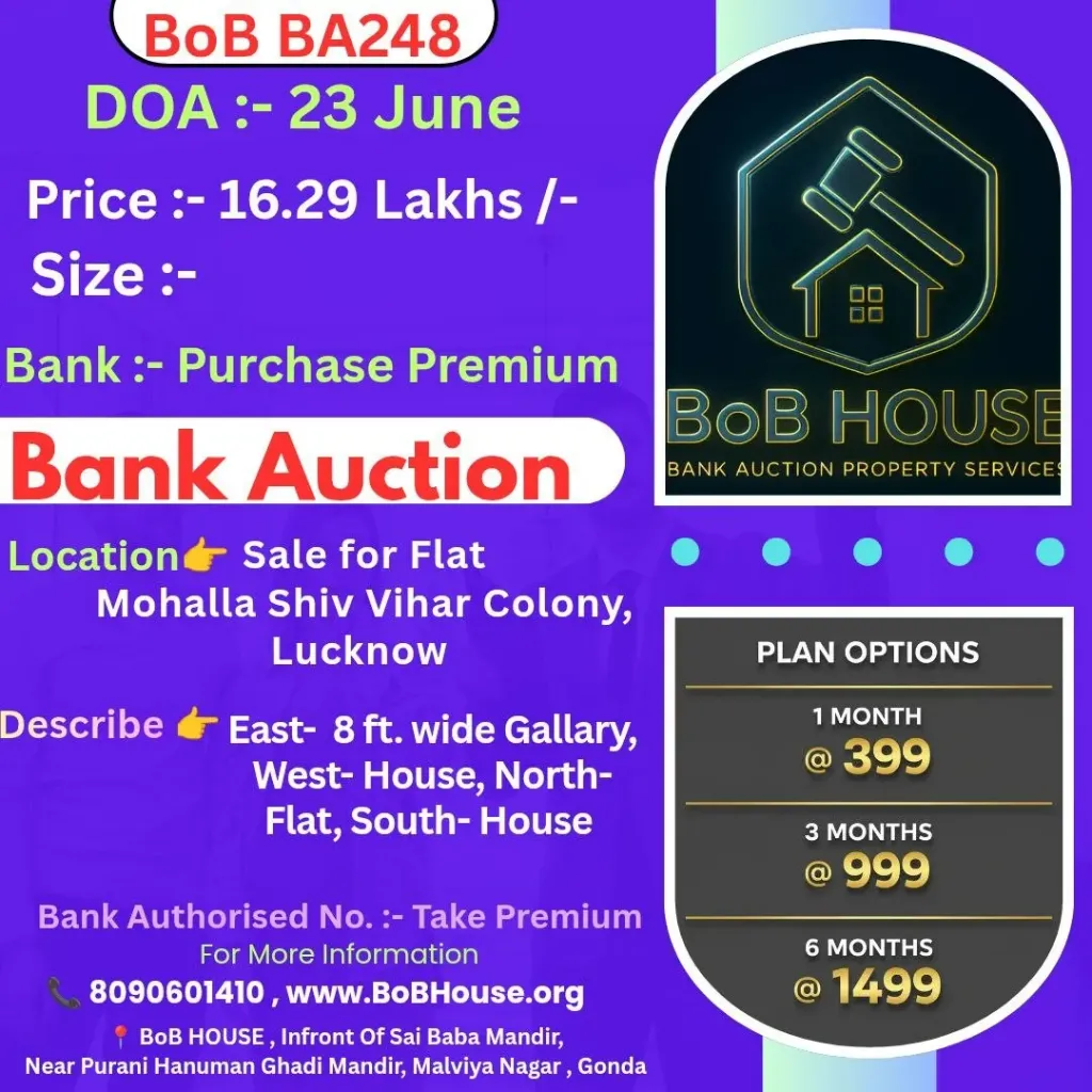 BoB BA248 , SHIV VIHAR COLONY , LUCKNOW