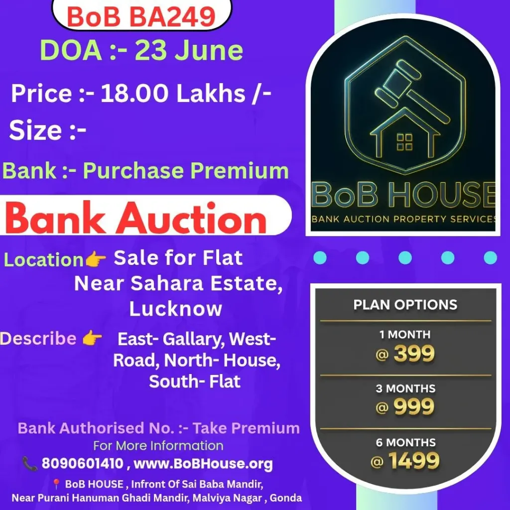 BoB BA249 , SAHARA ESTATE , LUCKNOW