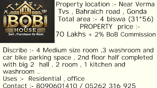 31*56 HOUSE ON BAHRAICH ROAD ON SELL